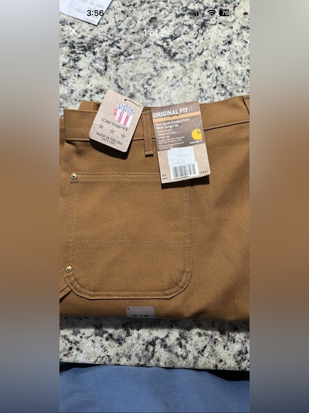 Men’s Carhartt Original Fit Duck Work Pants in Brown